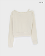 [MADE] Keppelin One-Shoulder Knit Long-Sleeved T-shirt