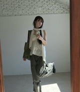 Vintage Work Tote Bag (Khaki)