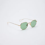 Vatic 1980 Authentic gold frame design octagonal glasses Gold Sunset orange lenses