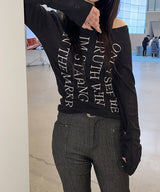 Golgi lettering long sleeves(3color)