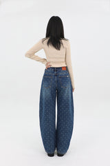 RIBBON-DYED CURVED FIT DENIM_BLUE code 26015
