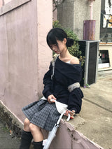 Rib Vintage Check Skirt