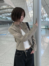 Cardan Pocket Slim Bomber Semi-Crop Jacket
