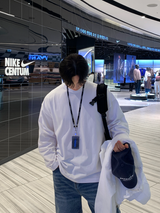 nade USA スーピマコットン スリット オーバーフィット ロングスリーブネクタイ