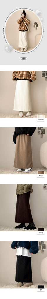 En Back Open Banding Long Skirt