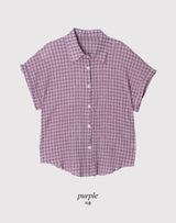 #Rico Check Roll Up Short Sleeve Shirt (3color)