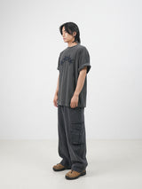 Lur banding cargo denim 2color