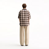 PLAID SHORT-SLEEVE SHIRT