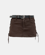 Luna Lace-Up Belt Skirt