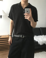 Koul Slub Collar Short Sleeve T