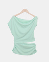 Hochi Cut-Out Off-Shoulder Short Sleeve T-Shirt