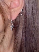 muchroom ring earring