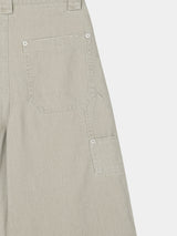Carpenter capri cotton pants 3color