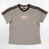 リキッド リボン セミクロップ Tシャツ　6カラー