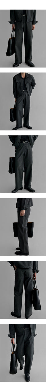 Cathionic cotton pants [Charcoal]
