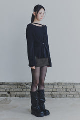 ルビーフックオーバーニット black