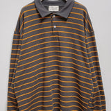 ハイムストライプカラーネックTシャツ