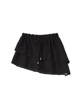 TWIST FRILL SKIRT BLACK