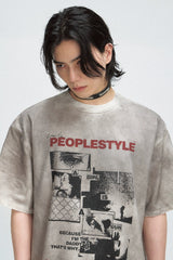 ビンテージウォッシュドルーズフィットTシャツ