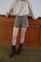 Suede buckle boots_brown