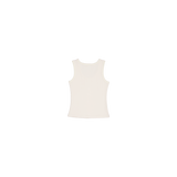 スリーブレスコットンTシャツ アイボリー