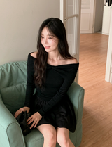 #LH Ribbon Off Shoulder Wool Knit (2color)