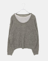 Mishu Color-Block Layered Loose-Fit Long Sleeve Knit