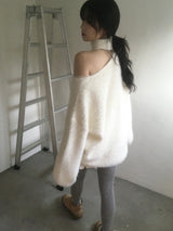 Fur V-neck muffler set