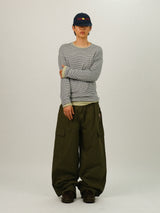 AU Washed String Cargo Pants