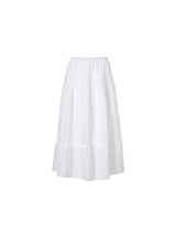 Lace tiered long skirt (Ivory)