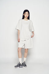 25SS シンプルロゴピグメントショートスリーブTシャツ ライトグレー
