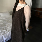 Cuyo gradation knitwear layered sleeveless dress