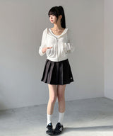 STITCH LOGO PLEATS SKIRT [1color]