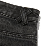 ZIPPER POINT デニムミニスカート - BLACK