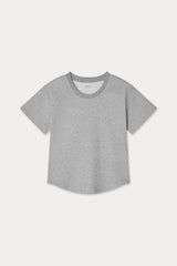 Basic Short Sleeve Tee_Melange Gray