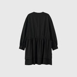 ダブルフレアストリングワンピース [BLACK]