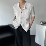 ボタンポケット半袖ニット (2 colors) / D785541225634