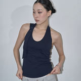MULTIWAY STRAP HALTER TOP (DEEP NAVY)