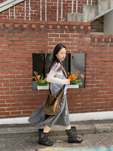 Ligon Diagonal Check Long Skirt