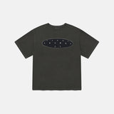 Starry pigment half T-shirts / Black charcoal