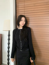 Annie Slim Button Long Sleeve Cardigan
