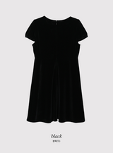 [SHOPPERMADE] Velvet Puff Mini Dress