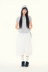 Opening utility bermuda pants