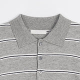 Kesio Multi-Stripe Henley Neck Knit