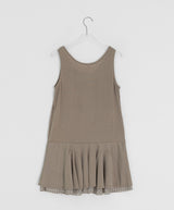 Sunkey Button Frill Layered Sleeveless