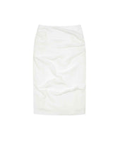 Draped Long Skirt _ WHITE