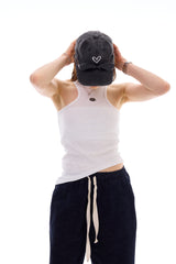 UNBALANCE SLEEVELESS TOP / WHITE