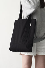 ツイルシンプルラインバッグ - black