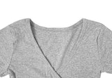 Lorin Deep V-Neck Slim Short Sleeve T-Shirt