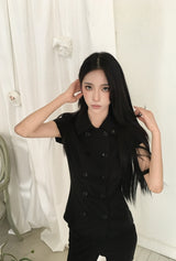 26SS★ [ EEUN MADE ] Rosette Button Top